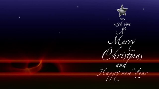 Bauchbinde Weihnachts Animation mit blauem Hintergrund loopbar 6 sec.