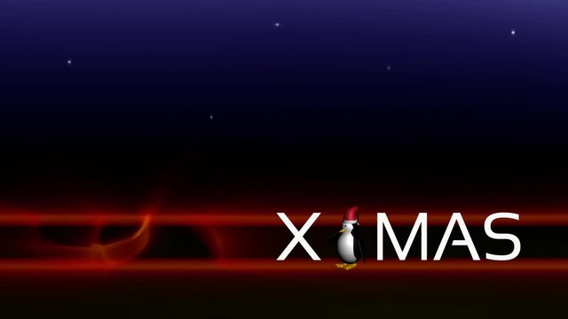 Bauchbinde Weihnachts Animation mit blauem Hintergrund loopbar 6 sec.