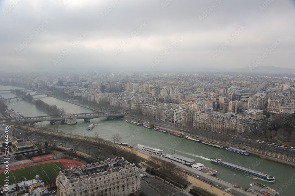 Wall mural View From Eiffel Tower in Paris, France