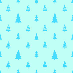 Obraz premium Seamless pattern with christmas trees. Abstract geometric wallpaper. Print for textiles, fabrics, polygraphy, posters. Greeting cards