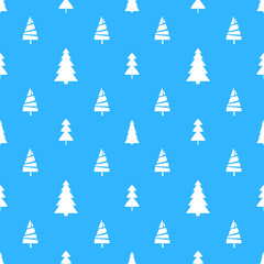 Obraz premium Seamless pattern with christmas trees. Abstract geometric wallpaper. Print for textiles, fabrics, polygraphy, posters. Greeting cards