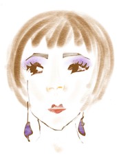 fashion illustration of a girl's face