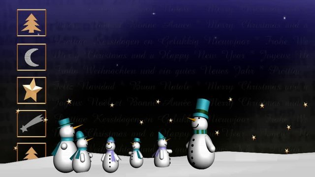 Schneem&auml;nner Weihnachten Animation DVD Men&uuml; loopbar 6 sec.