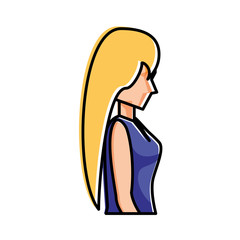 young woman avatar character