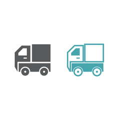 Vector symbol of two trucks.