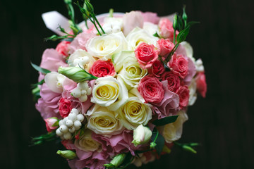 Wedding bouquet close-up.