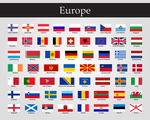 Flags of Europe - Full Vector Collection. Vector EPS 10