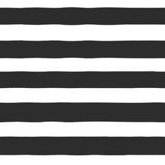 Seamless vector pattern hand drawn horizontal blocks, stripes, lines. Monochrome abstract background with uneven lines. Use for posters, page fill. paper, fabric, web banners