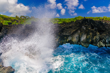 Spectacular ocean view on the Road to Hana, Maui, Hawaii, USA