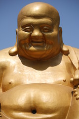 Huge exterior buddha image of Paochueh temple in Taichung city, Taiwan, China, Asia