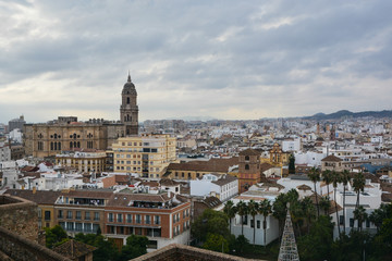 Fototapeta na wymiar City of Malaga from above.