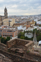 Fototapeta na wymiar City of Malaga from above.