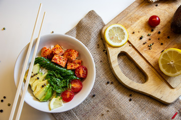 Poke Bowls a popular Hawaiian appetizer.