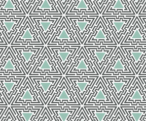 Seamless abstract geometric pattern background. Vintage ornamental wallpaper textile design. Modern trendy  illustration composition