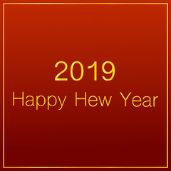 Obraz premium Happy Hew 2019 Year. Gradient Effect. Vector illustration