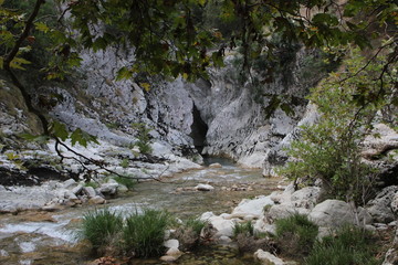 Gates of Hades from Greek mythology at Acheron river in Preveza, Epirus, Greece