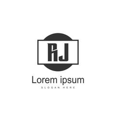 RJ Logo template design. Initial letter logo design
