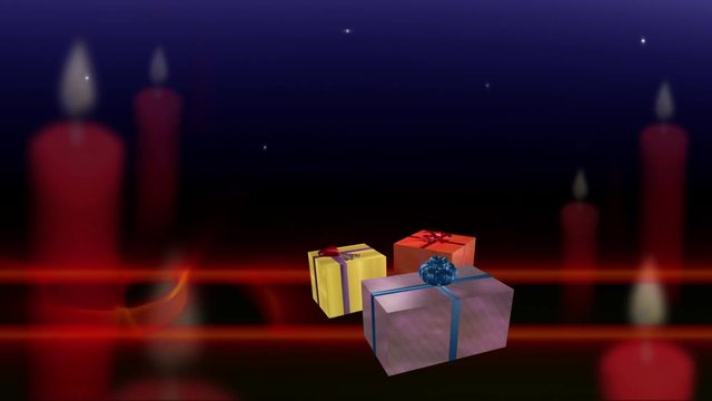 Geschenke Weihnachten Animation loopbar 6 sec.