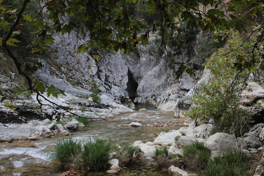 Gates of Hades from Greek mythology at Acheron river in Preveza, Epirus, Greece