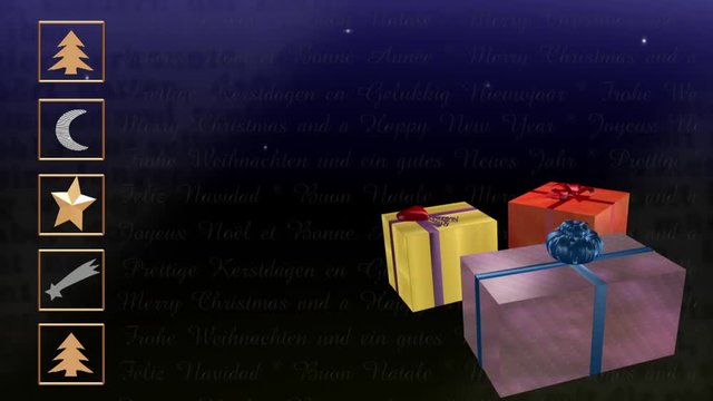 Geschenke Weihnachten Animation loopbar 6 sec.
