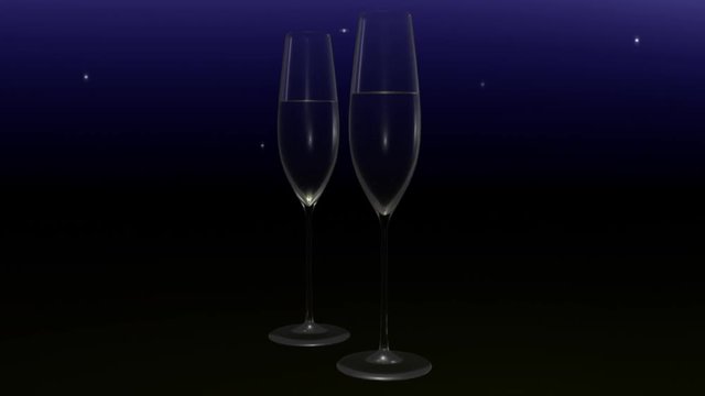 Champagner Animation DVD Men&uuml; loopbar 6 sec.