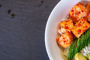 Poke Bowls a popular Hawaiian appetizer.