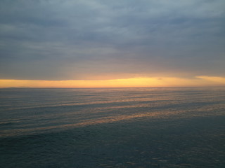 sunset over the sea