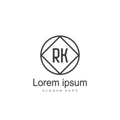 RK Logo template design. Initial letter logo design