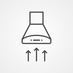 Exhaust hood vector icon sign symbol
