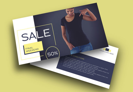 Voucher Sale Layout with Yellow Accents