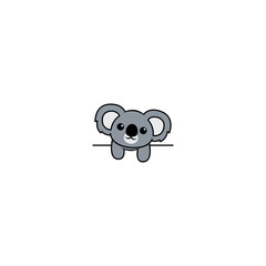 Cute koala over white wall, vector illustration © Totostarkk9456