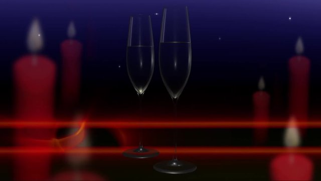 Champagner Animation DVD Men&uuml; loopbar 6 sec.