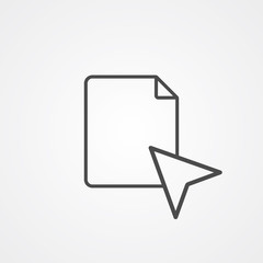 Cursor vector icon sign symbol