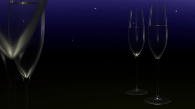 Champagner Animation DVD Men&uuml; loopbar 6 sec.