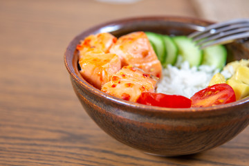 Poke Bowls a popular Hawaiian appetizer.