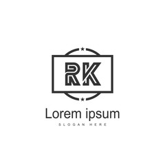 RK Logo template design. Initial letter logo design