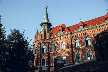 Fototapeta na wymiar Buildings and churches in Krakow