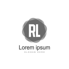 RL Logo template design. Initial letter logo design