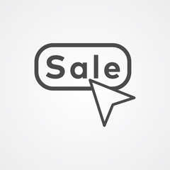 Sale button vector icon sign symbol