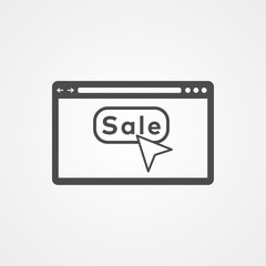 Sale button vector icon sign symbol