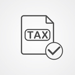 Tax vector icon sign symbol