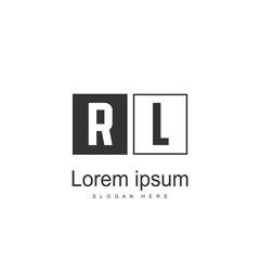 RL Logo template design. Initial letter logo design