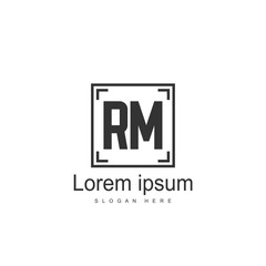 RM Logo template design. Initial letter logo design
