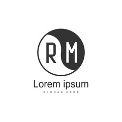 RM Logo template design. Initial letter logo design