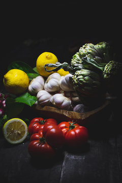 An assortment of fruits and vegetables