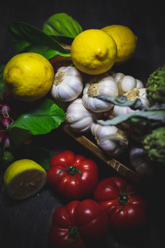 An assortment of fruits and vegetables