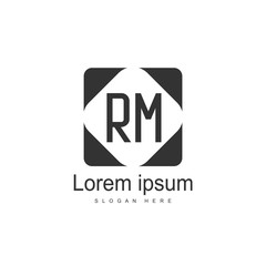 RM Logo template design. Initial letter logo design