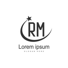 RM Logo template design. Initial letter logo design