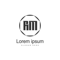 RM Logo template design. Initial letter logo design