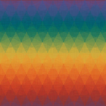 Colorful Rhombus Mosaic Grunge Pattern Seamless